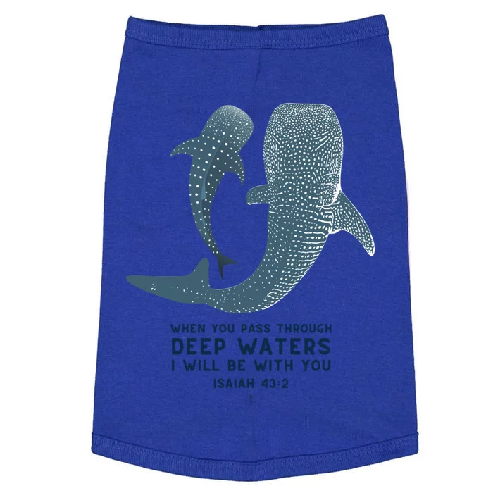 Christian Scripture Jesus Ocean Isaiah Vintage Whale Shark Gift Doggie Tank