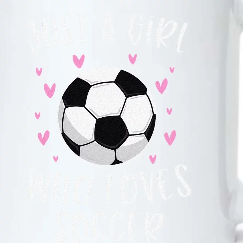 Cute Soccer Just A Girl Who Loves Soccer Black Color Changing Mug