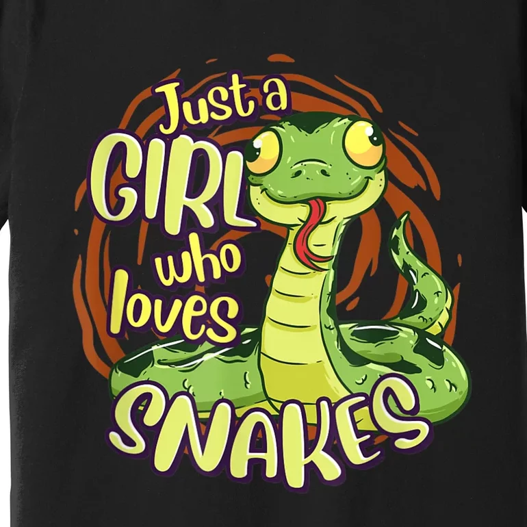 Cute Snake Just A Girl Who Loves Snakes Premium T-Shirt