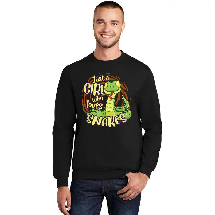 Cute Snake Just A Girl Who Loves Snakes Tall Sweatshirt