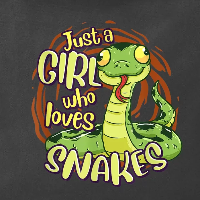 Cute Snake Just A Girl Who Loves Snakes Zip Tote Bag