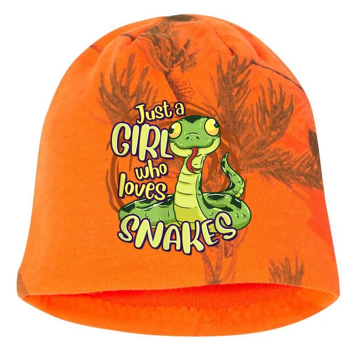 Cute Snake Just A Girl Who Loves Snakes Kati - Camo Knit Beanie