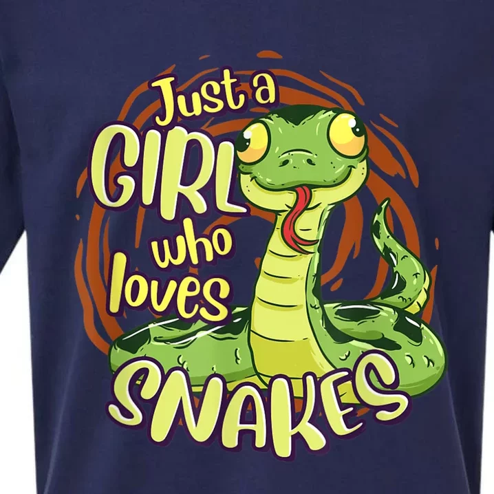 Cute Snake Just A Girl Who Loves Snakes Sueded Cloud Jersey T-Shirt