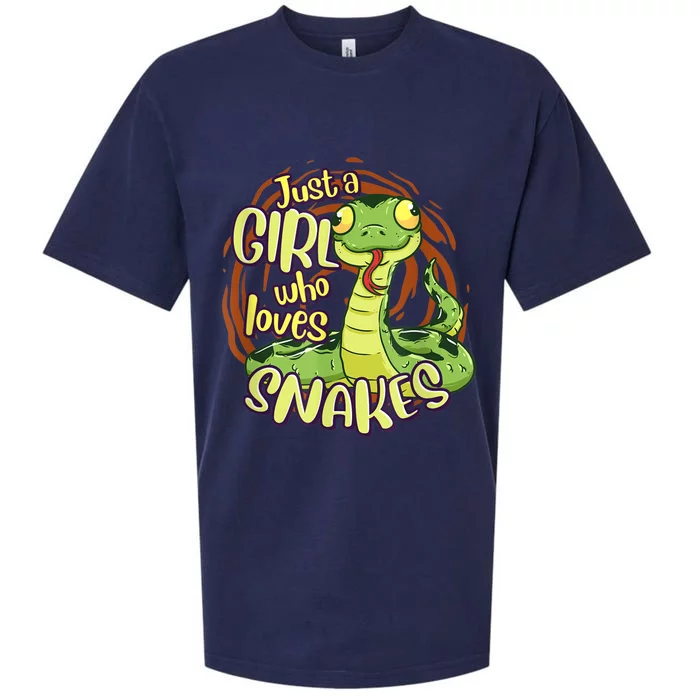 Cute Snake Just A Girl Who Loves Snakes Sueded Cloud Jersey T-Shirt