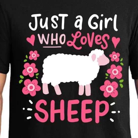 Cool Sheep Just A Girl Who Loves Sheep Funny Gift For Sheep Lovers Pajama Set