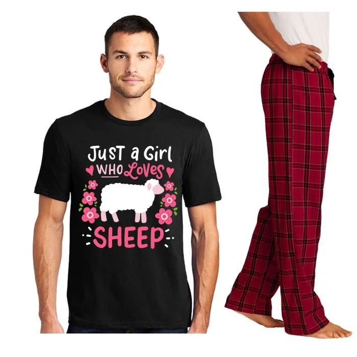 Cool Sheep Just A Girl Who Loves Sheep Funny Gift For Sheep Lovers Pajama Set