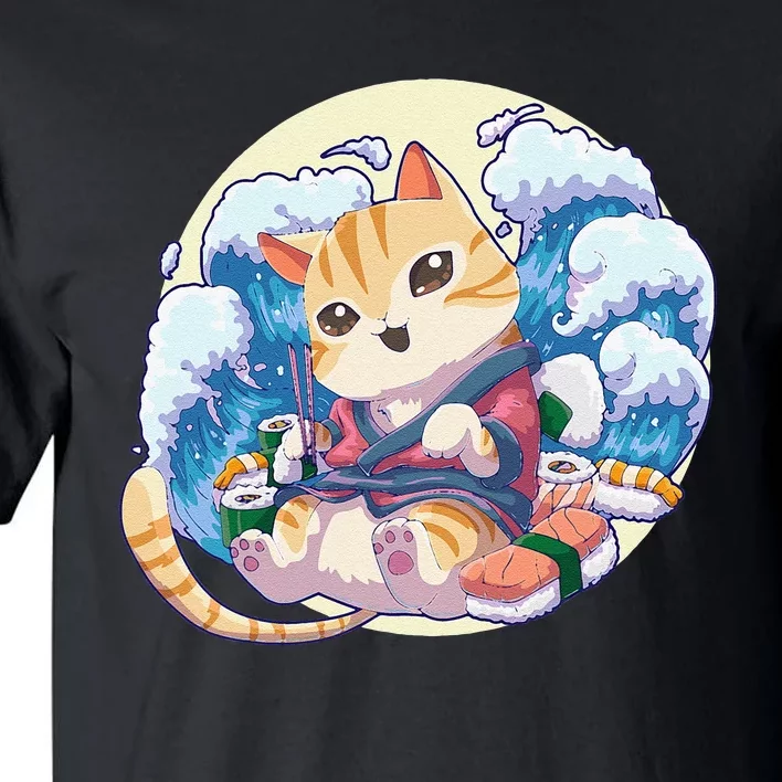 Cat Sushi Japanese Anime Kawaii Neko Tall T-Shirt