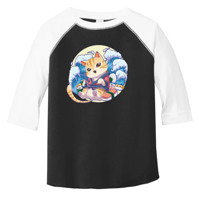 Cat Sushi Japanese Anime Kawaii Neko Toddler Fine Jersey T-Shirt