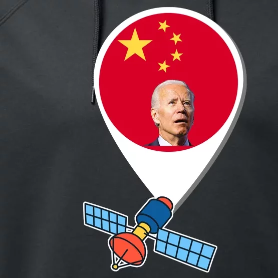 Chinese Spy Joe Biden Balloon Funny Performance Fleece Hoodie