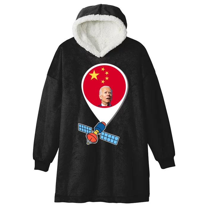 Chinese Spy Joe Biden Balloon Funny Hooded Wearable Blanket