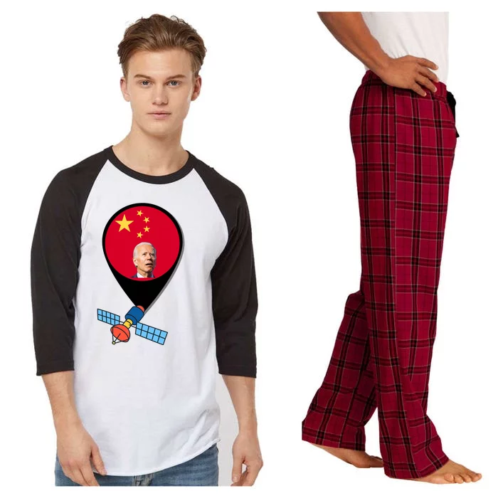 Chinese Spy Joe Biden Balloon Funny Raglan Sleeve Pajama Set