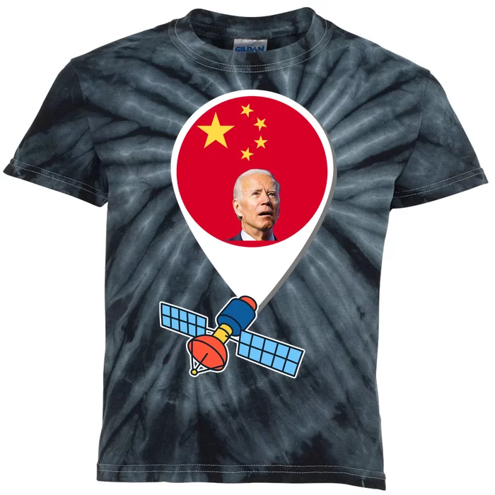 Chinese Spy Joe Biden Balloon Funny Kids Tie-Dye T-Shirt