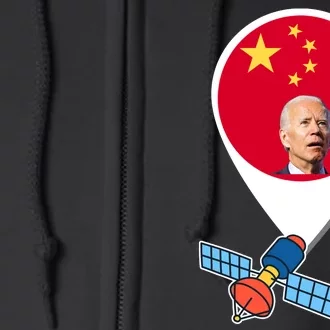 Chinese Spy Joe Biden Balloon Funny Full Zip Hoodie