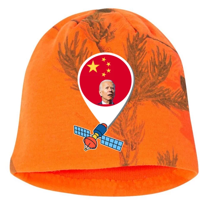 Chinese Spy Joe Biden Balloon Funny Kati - Camo Knit Beanie