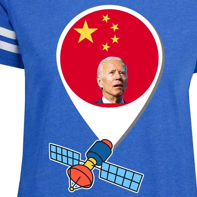 Chinese Spy Joe Biden Balloon Funny Enza Ladies Jersey Football T-Shirt