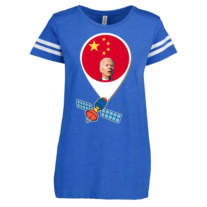 Chinese Spy Joe Biden Balloon Funny Enza Ladies Jersey Football T-Shirt