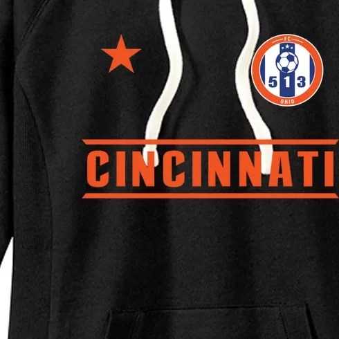 Cincinnati Soccer Jersey 513 Original Royal Design Cute Gift Women's Fleece Hoodie