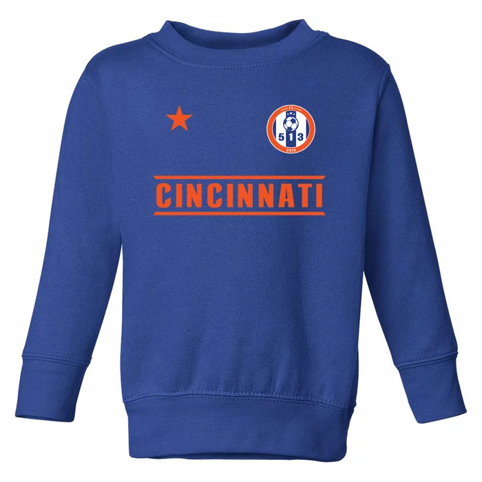 Cincinnati Soccer Jersey 513 Original Royal Design Cute Gift Toddler Sweatshirt