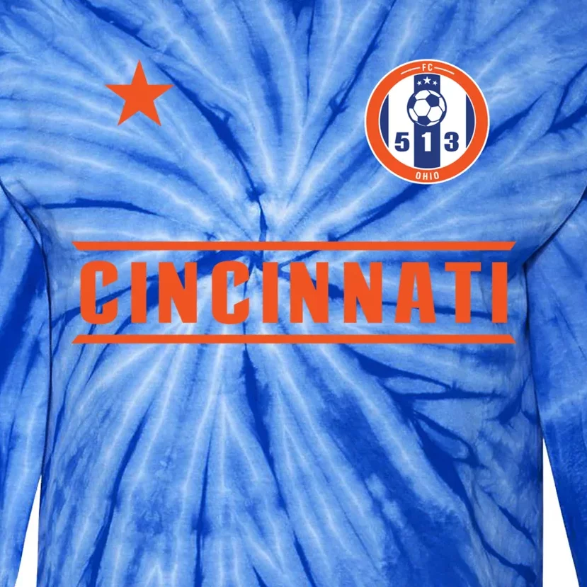 Cincinnati Soccer Jersey 513 Original Royal Design Cute Gift Tie-Dye Long Sleeve Shirt