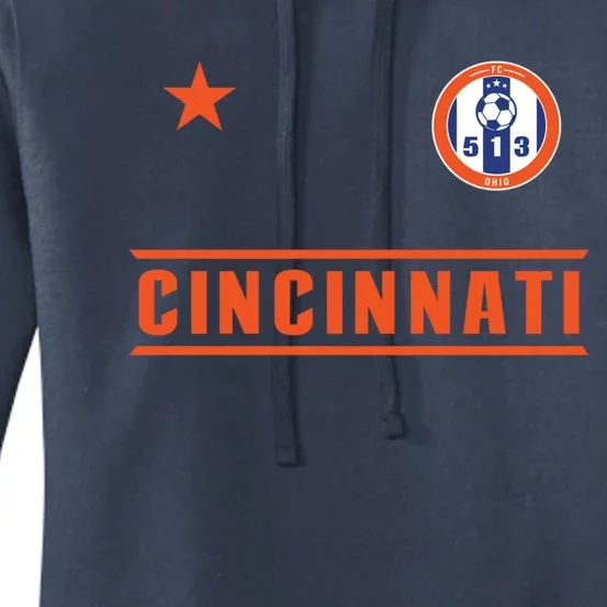 Cincinnati Soccer Jersey 513 Original Royal Design Cute Gift Women's Pullover Hoodie