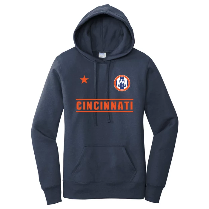 Cincinnati Soccer Jersey 513 Original Royal Design Cute Gift Women's Pullover Hoodie