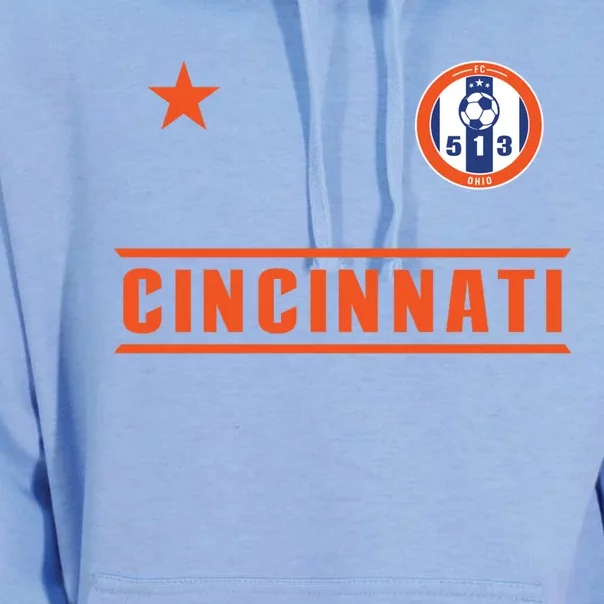 Cincinnati Soccer Jersey 513 Original Royal Design Cute Gift Unisex Surf Hoodie