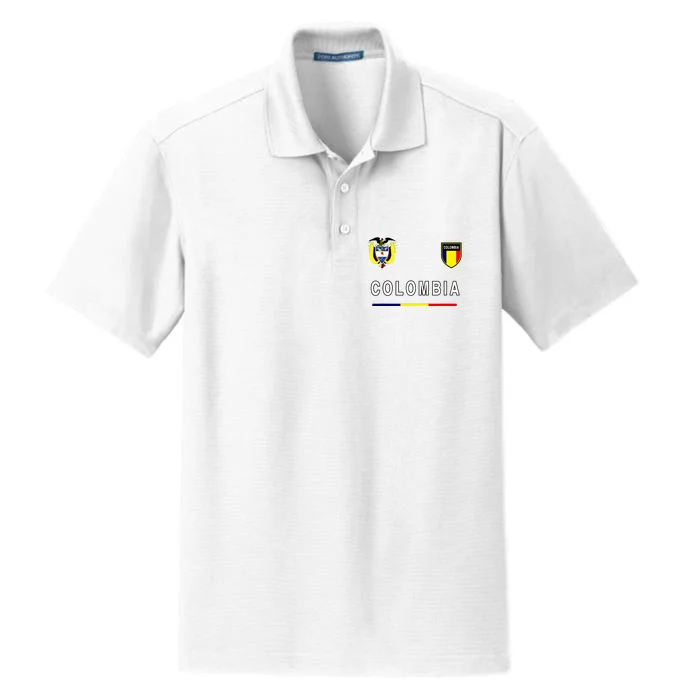 Colombia Sportsoccer Jersey Flag Dry Zone Grid Performance Polo