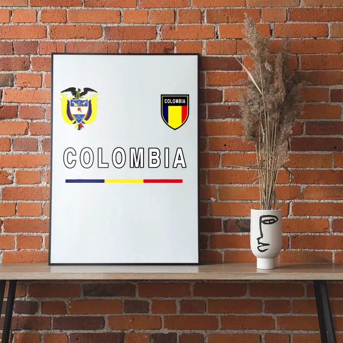 Colombia Sportsoccer Jersey Flag Poster