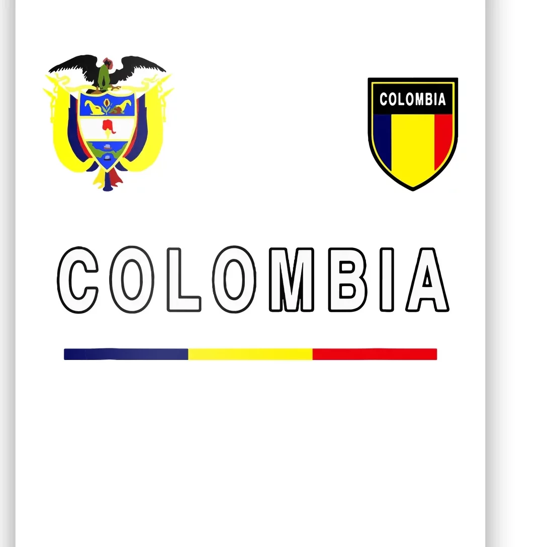 Colombia Sportsoccer Jersey Flag Poster