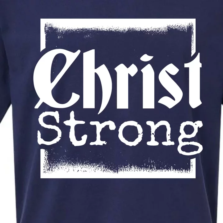 Christ Strong Jesus Lover Gift Sueded Cloud Jersey T-Shirt