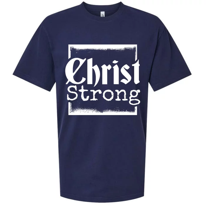 Christ Strong Jesus Lover Gift Sueded Cloud Jersey T-Shirt