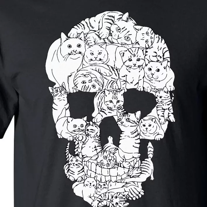 Cat Skull Kitty Skeleton Halloween Goth Punk Emo Gift Tall T-Shirt