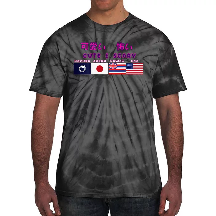 Cute & Scary Kanji Tie-Dye T-Shirt