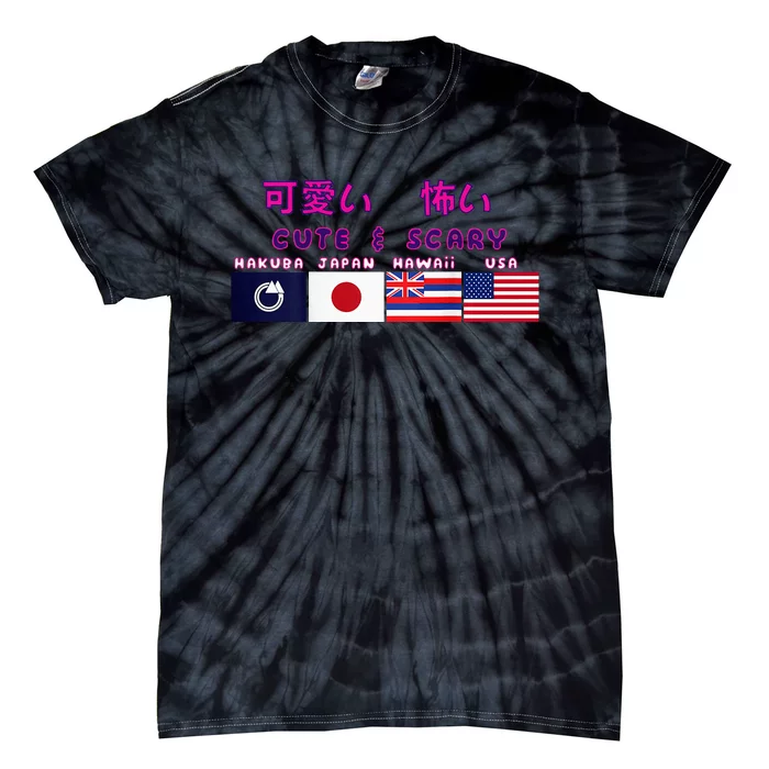 Cute & Scary Kanji Tie-Dye T-Shirt