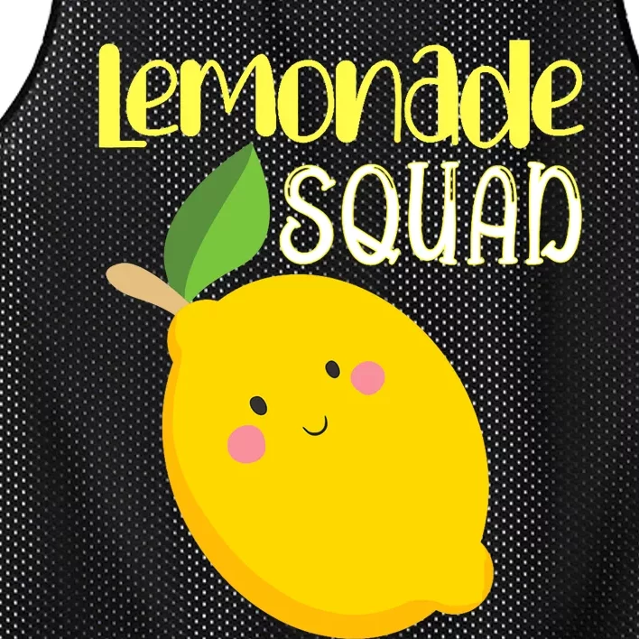 Cute Smiling Kawaii Lemon Lemonade Squad Mesh Reversible Basketball Jersey Tank