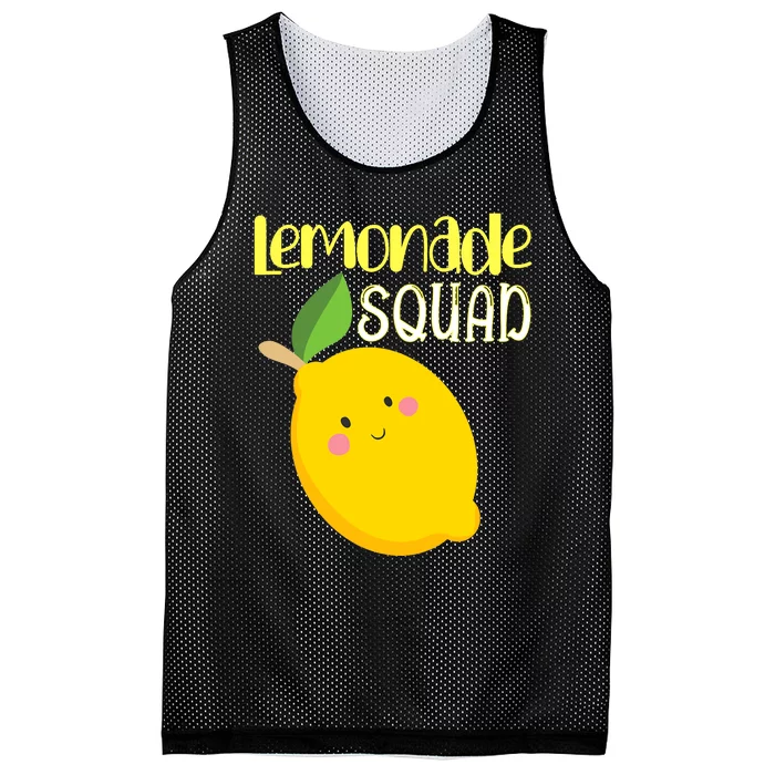 Cute Smiling Kawaii Lemon Lemonade Squad Mesh Reversible Basketball Jersey Tank