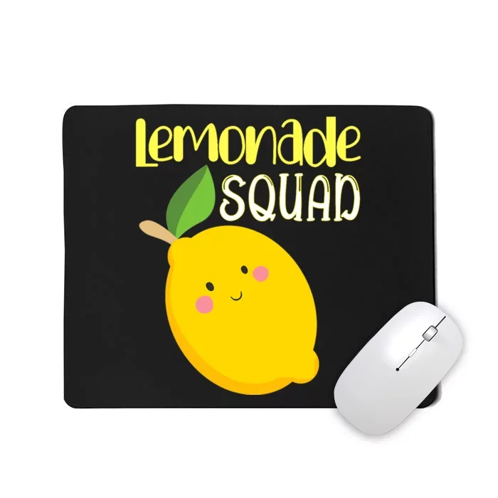 Cute Smiling Kawaii Lemon Lemonade Squad Mousepad