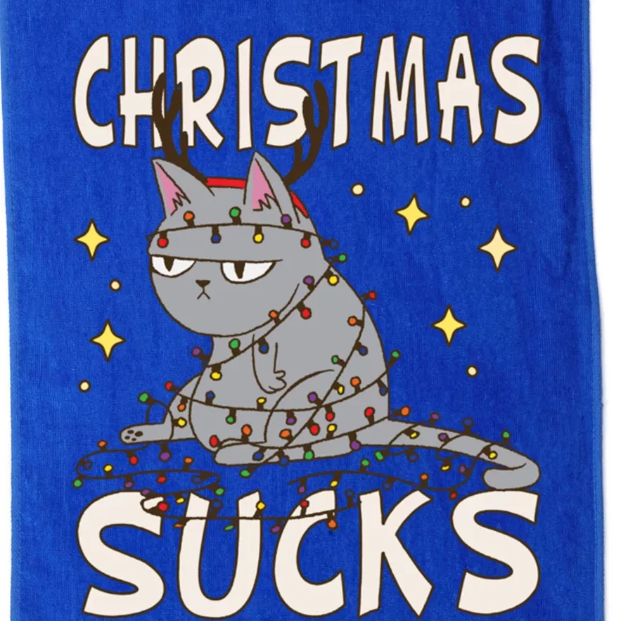 Christmas Sucks Kitty Merry Christmas Cat Gift Platinum Collection Golf Towel