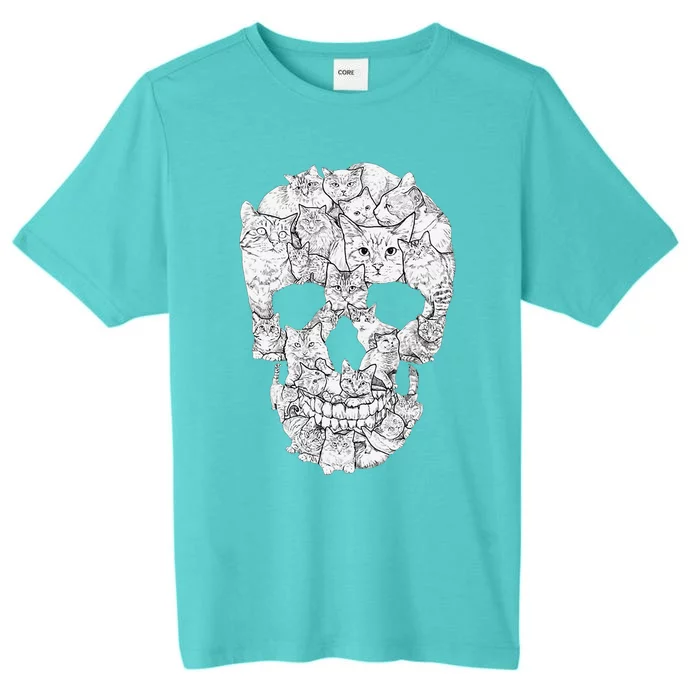 Cat Skull Kitty Skeleton Halloween Costume Idea ChromaSoft Performance T-Shirt