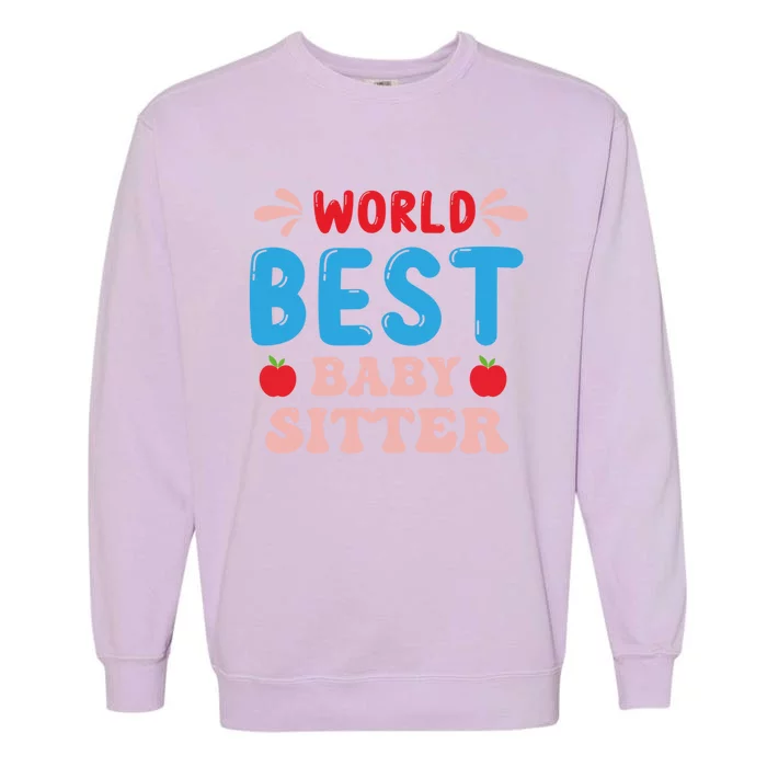 Childcare Sitter Kindergarten Gift Garment-Dyed Sweatshirt