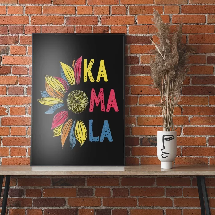 Colorful Sunflower Kamala Harris Poster