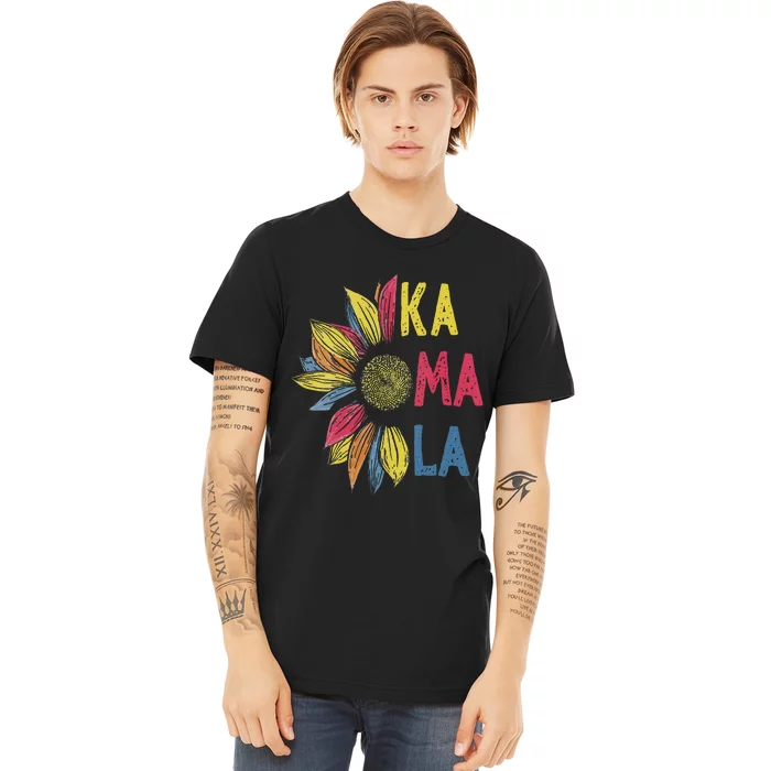 Colorful Sunflower Kamala Harris Premium T-Shirt