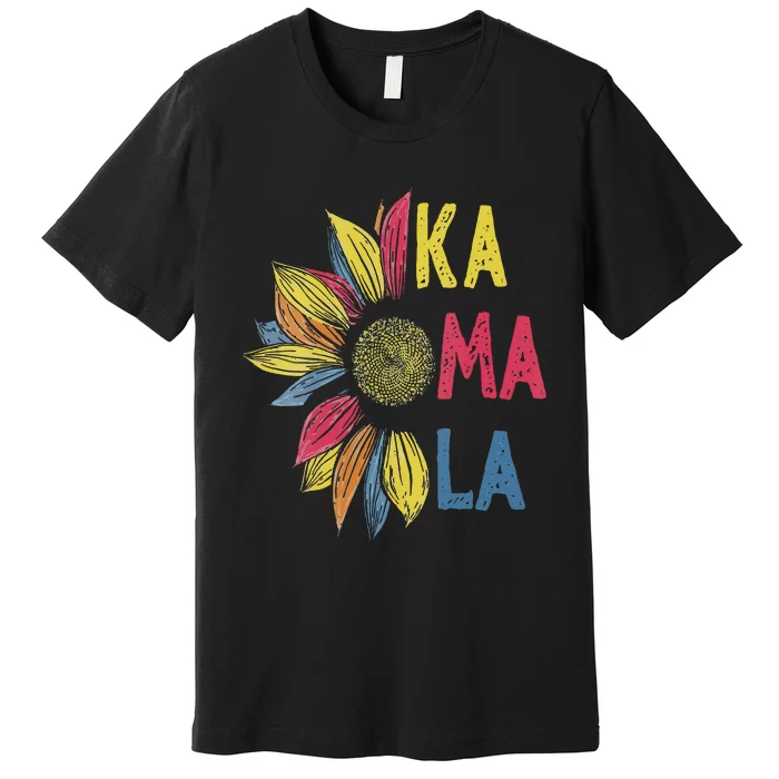 Colorful Sunflower Kamala Harris Premium T-Shirt