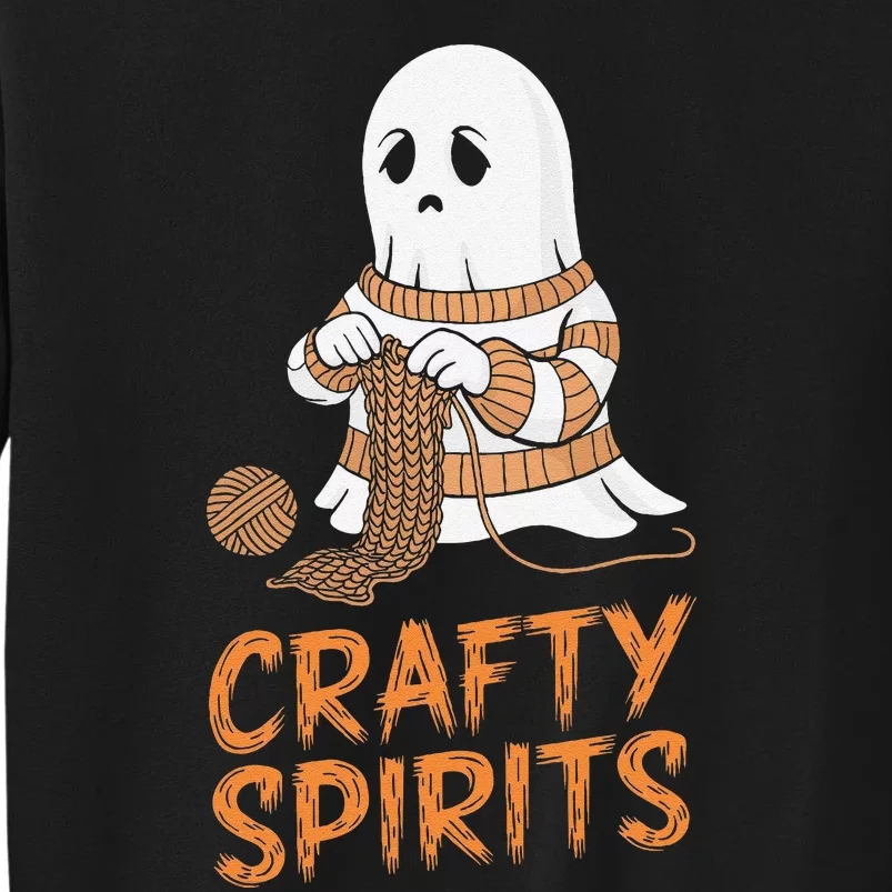 Crafty Spirits Knitting Ghost Design For Halloween Fun Sweatshirt