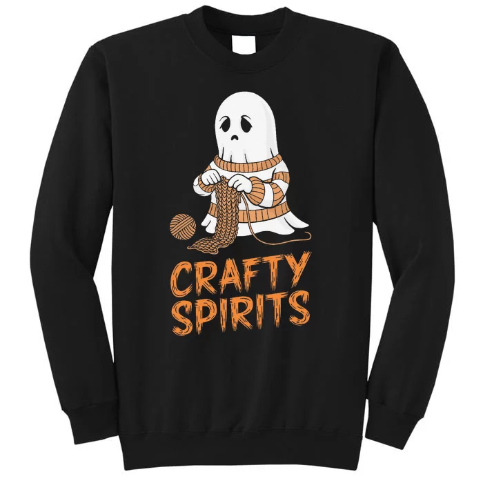 Crafty Spirits Knitting Ghost Design For Halloween Fun Sweatshirt