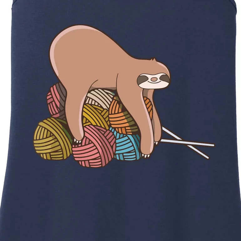 Cute Sloth Knitting Yarn Knitting Wool Ladies Essential Tank