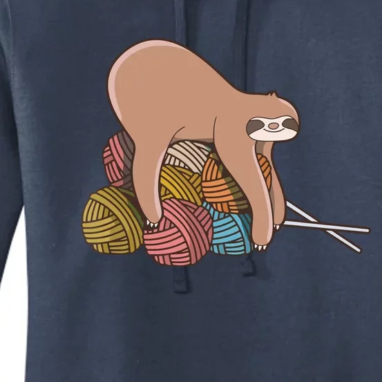 Cute Sloth Knitting Yarn Knitting Wool Women's Pullover Hoodie