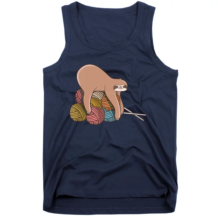 Cute Sloth Knitting Yarn Knitting Wool Tank Top