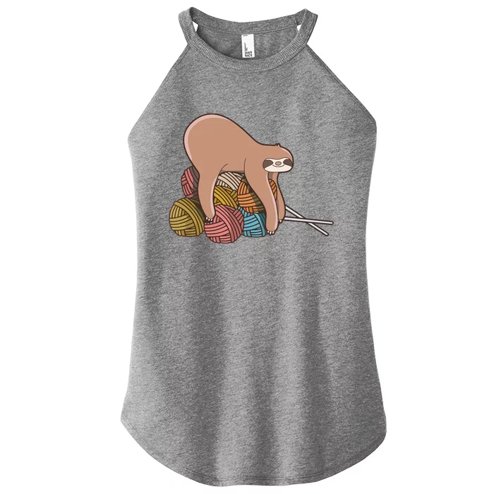 Cute Sloth Knitting Yarn Knitting Wool Women’s Perfect Tri Rocker Tank