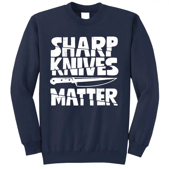 Chef Sharp Knives Matter Funny Cook Cooking Culinary Vintage Sweatshirt